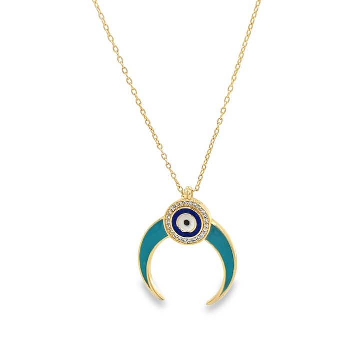 Evil Eye aus Emaille mit Mikro-CZ-Steinen (G95) für den Großhandel von MIA Jewelry