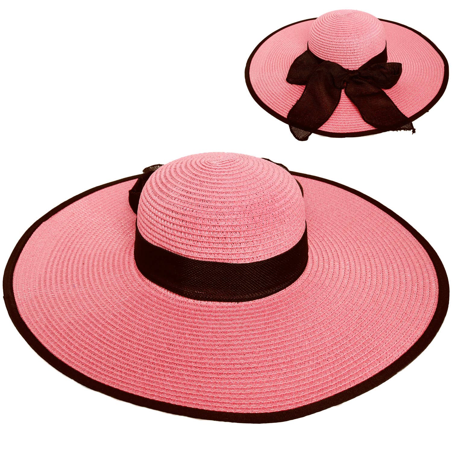 SP Sophia Collection - Wholesale Straw Hat - Women's - Floppy Oversized Wide Brim Straw Woven Sun Hat 8