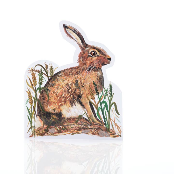 Barley Field die cut blank greeting card for wholesale by Clare O’Neill Artworks