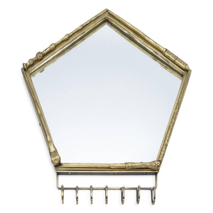 Harry Potter Wand Wall Mirror with Jewelry Hooks for wholesale by Toynk