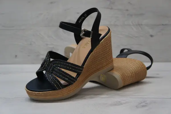 Top Staka - Wholesale Wedges - Women's - A68176Women's Summer Sparkling Wedge Cushion Platform Sandal6