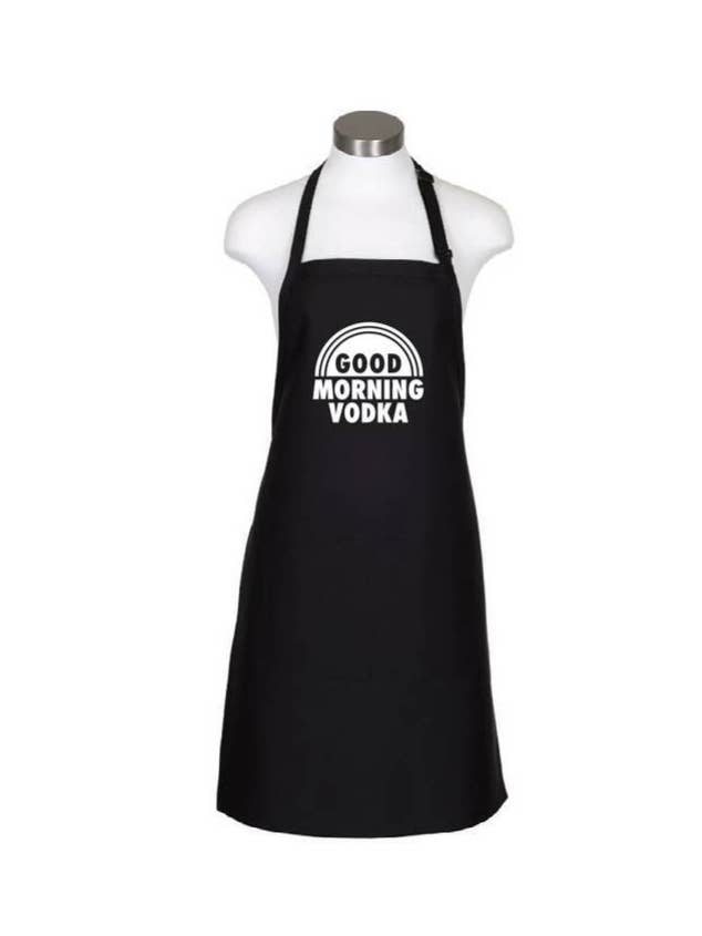 Grembiule da macellaio, nero - Good Morning Vodka per la vendita all'ingrosso da parte di Bruce Julian Heritage Foods