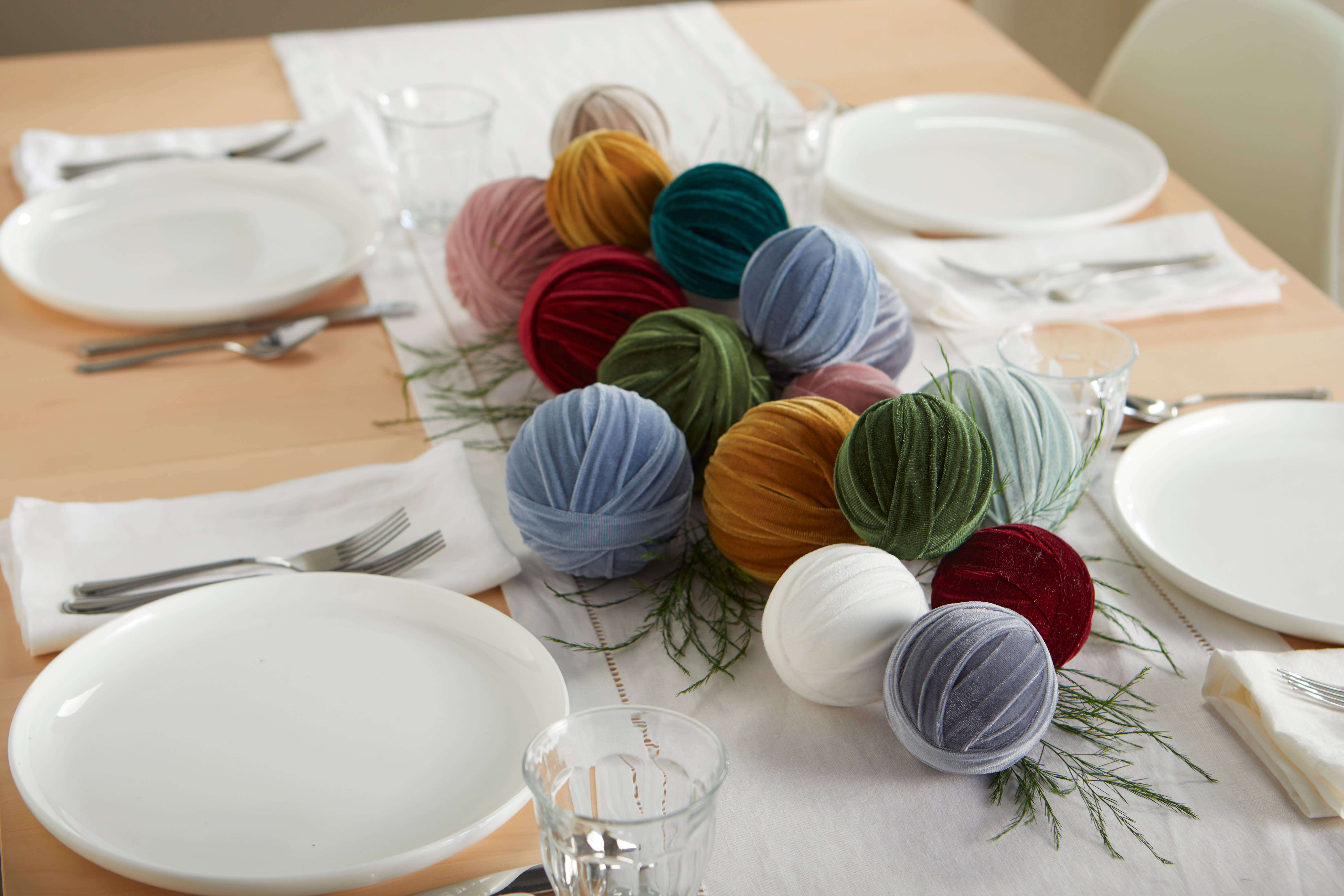 Your Heart's Content - Wholesale Decorative Tabletop Object - Velvet Spheres Spring Table Decor Fall Centerpiece Gift for14