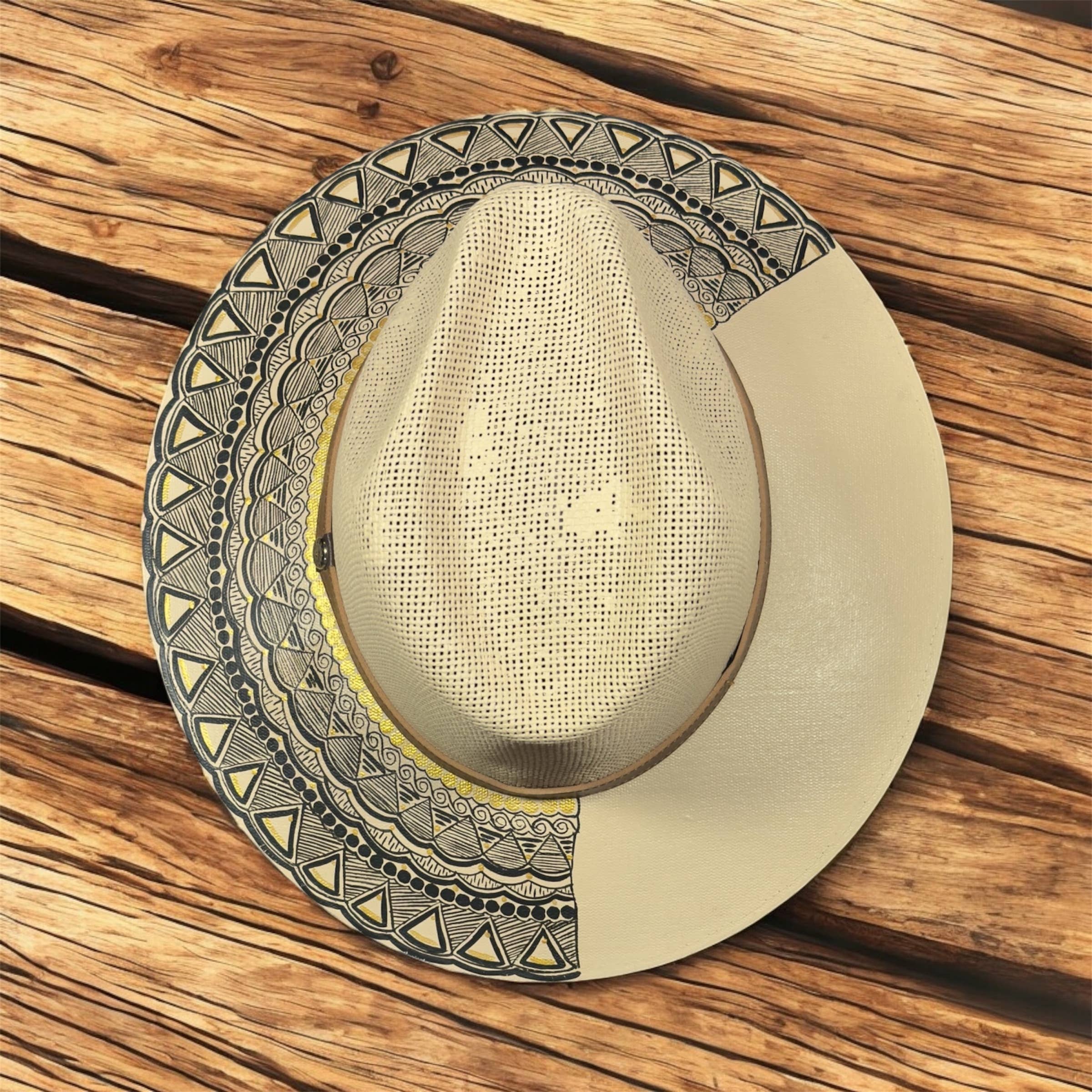 GMCE Global Trading, LLC - Wholesale Straw Hat - Unisex - Premium Detailed Hand-Painted Palm Straw Fedora Hat 6