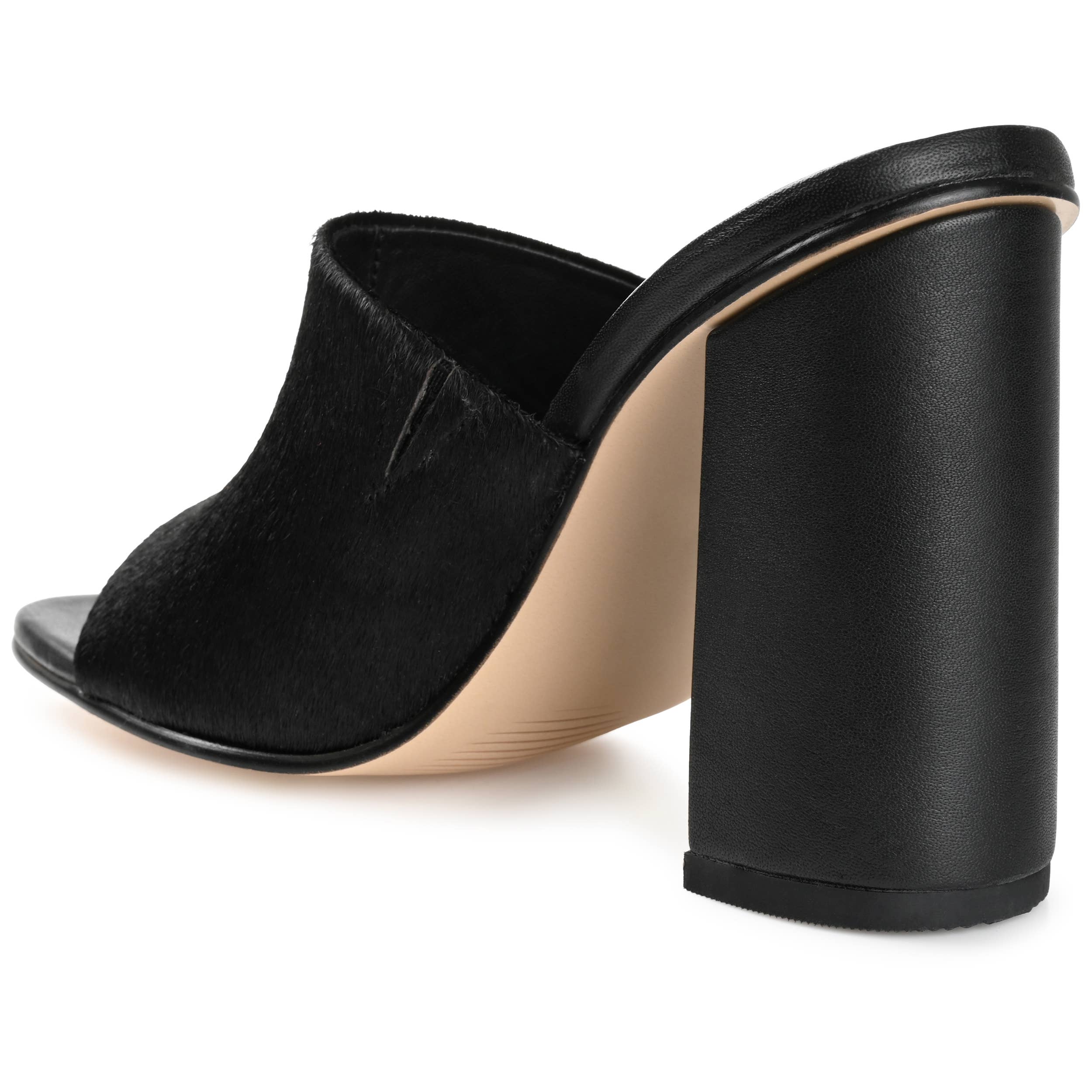 Journee - Wholesale High Heels - Women's - Deena Block Heeled Mules In Leather22