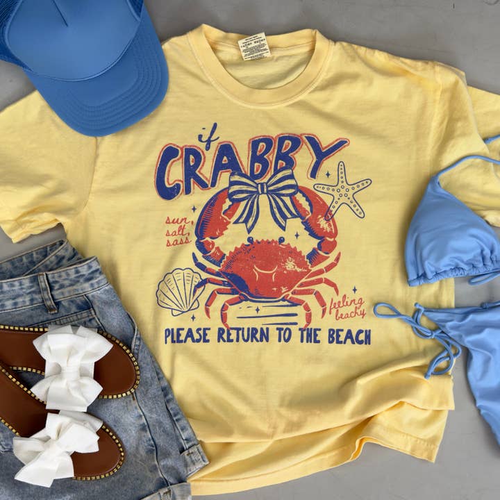 If Crabby Please Return to the Beach for wholesale by Knox + Nell