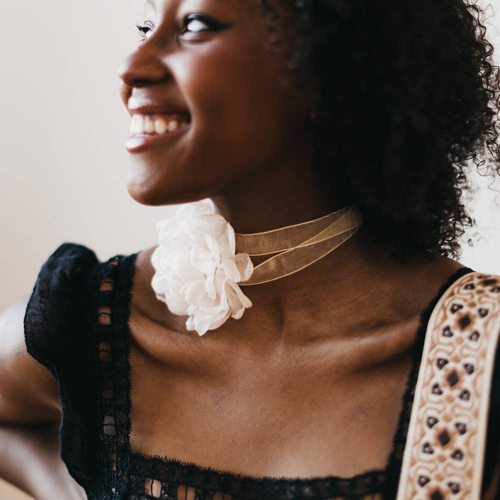 Pretty Simple – Engroshandel Choker/colliers – Blomsterfantasi Slips Choker Halskæde Engros1