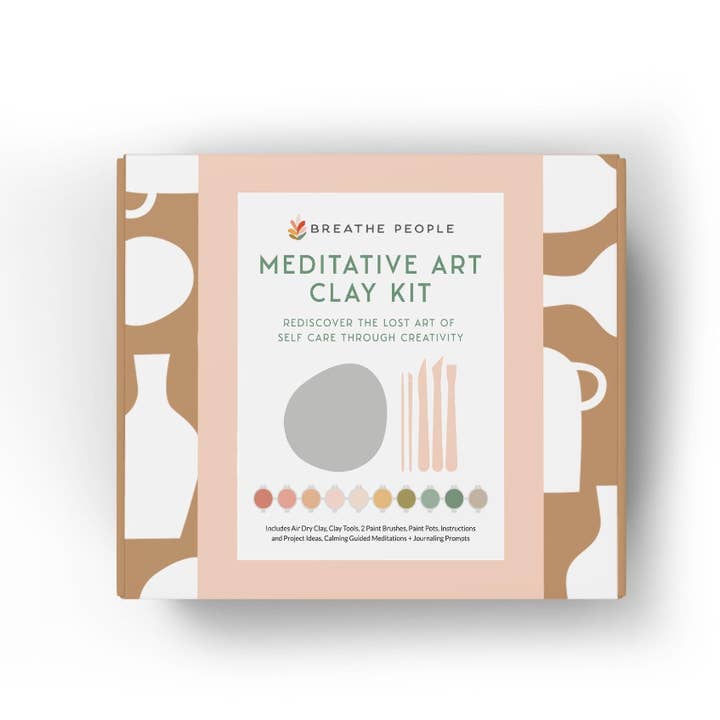 Breathe People - Wholesale DIY Craft Kit - Meditative Art Clay Kit + Self-Care Meditations and Projects
