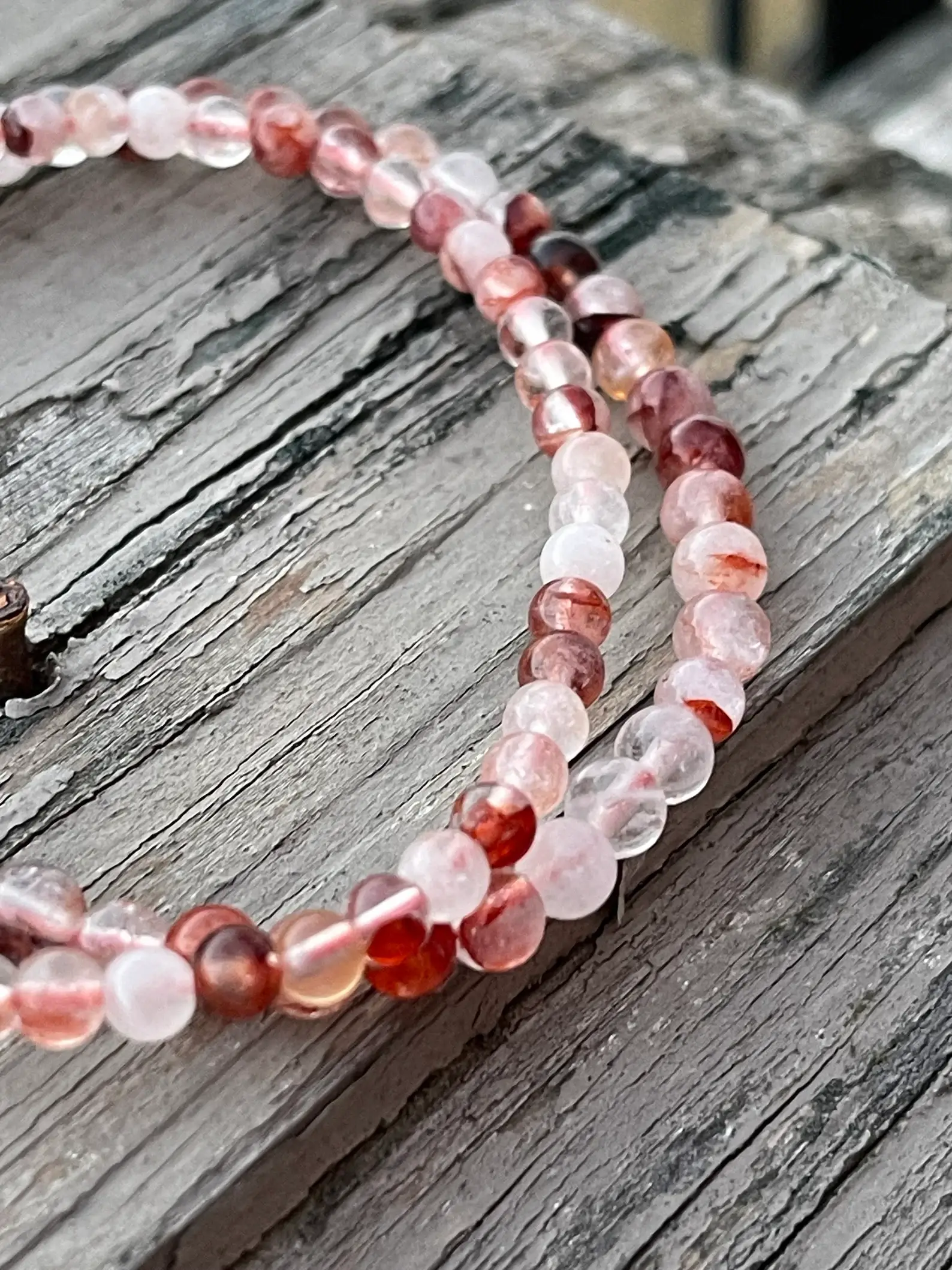 Tumbledshop - Wholesale Beaded bracelet - Hematoid Quartz Crystal Bracelets, 4mm Hematoid Stone Bracel3