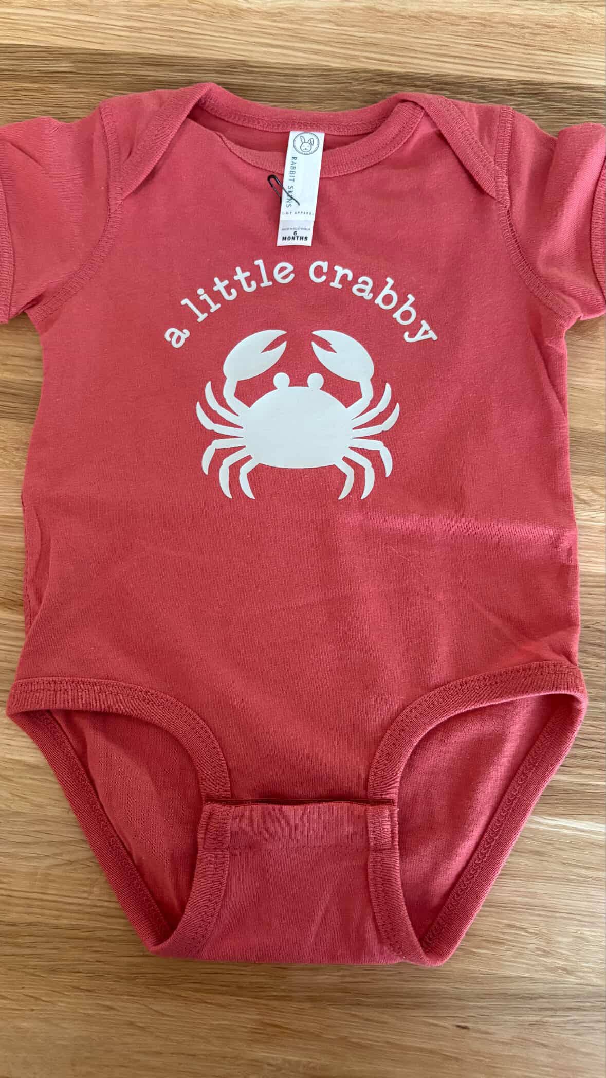 NW Accent - Wholesale Bodysuit (Non-Footed) - Baby - Crabby Onesie1