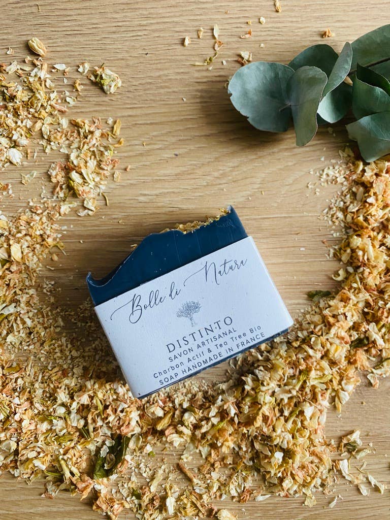 Bolle di Natura - Vendita all'ingrosso Saponette - Distinto Savon - Sapone al carbone attivo e melaleuca