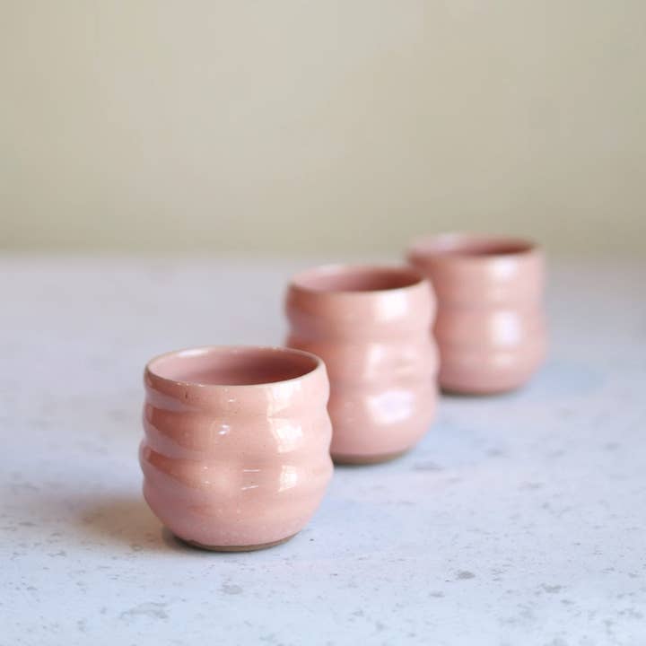 Artist Choice Little Sipper Pink | Handmade Pottery Shot Cup for wholesale by Gravesco Pottery