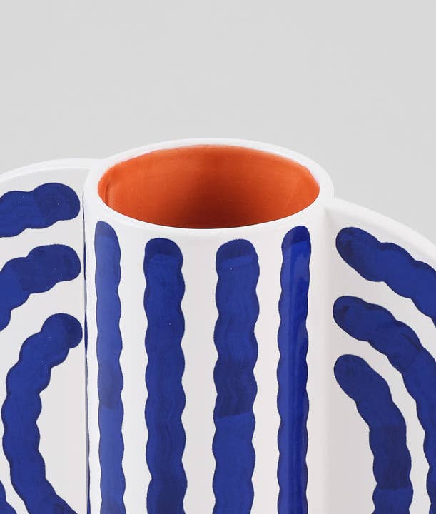 Wrap (US duties paid) - Wholesale Vase - 'Small Butterfly' Vase - Blue3