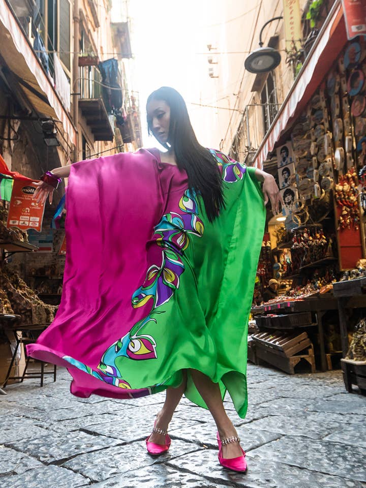 Bi-Floral Kaftan för wholesale av KELLE' CAPRI