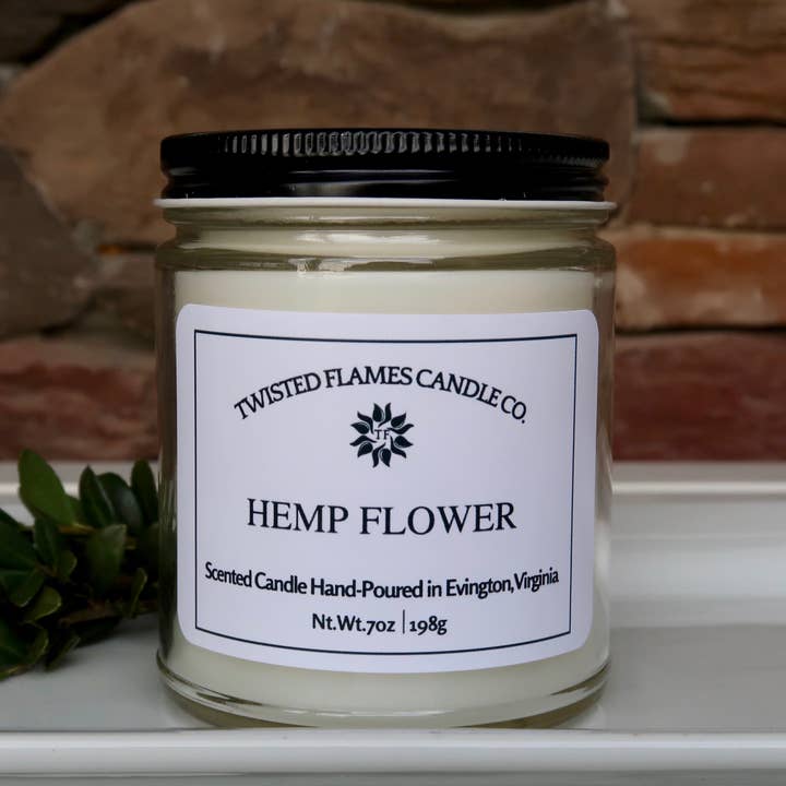 Twisted Flames Candle Co. LLC. - Wholesale Jar/Filled Candle - Hemp Flower1