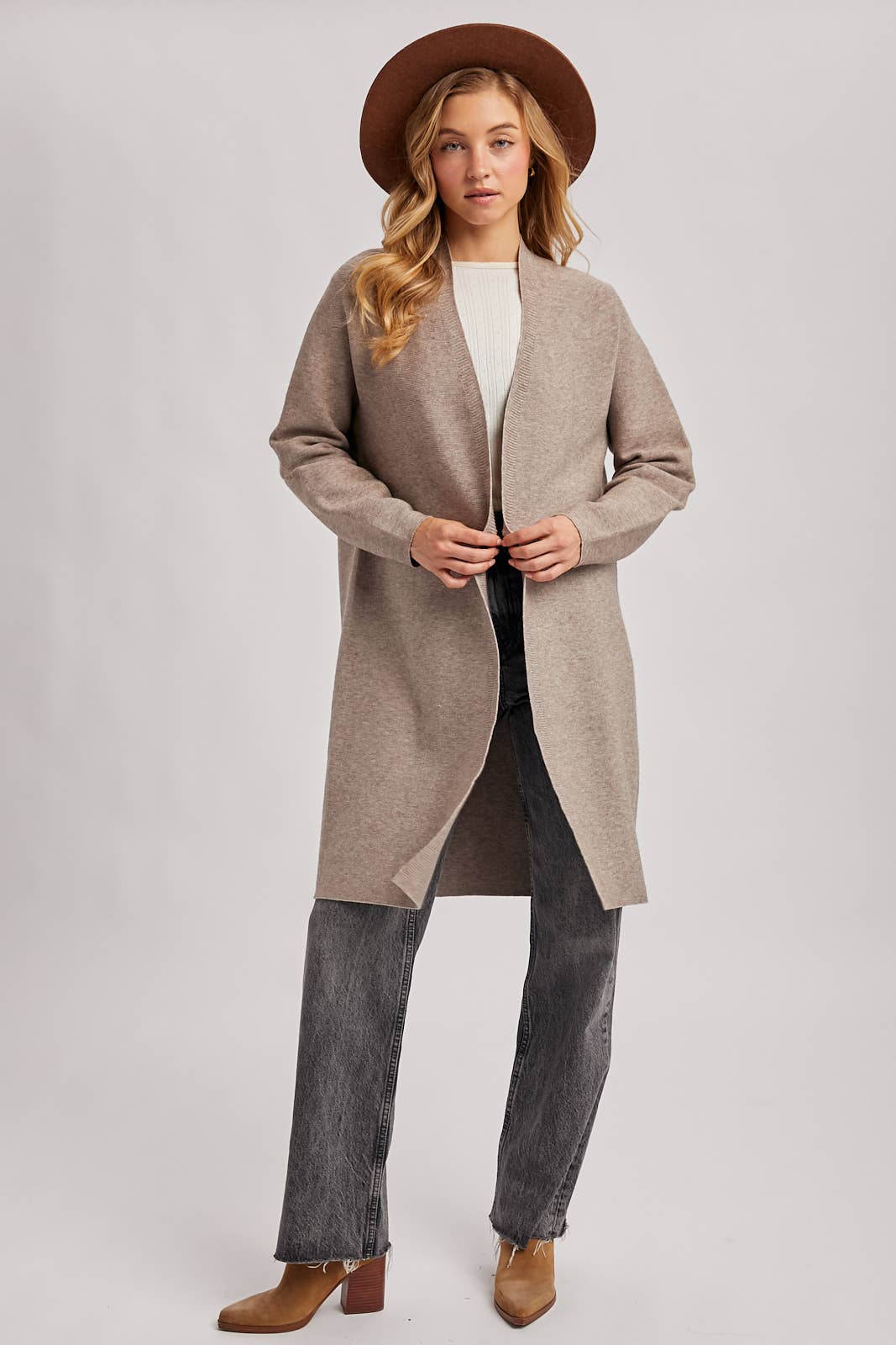 Bluivy - Wholesale Cardigan - Women's - WHOLEGARMENT OPEN FRONT KNIT SWEATER CARDIGAN19