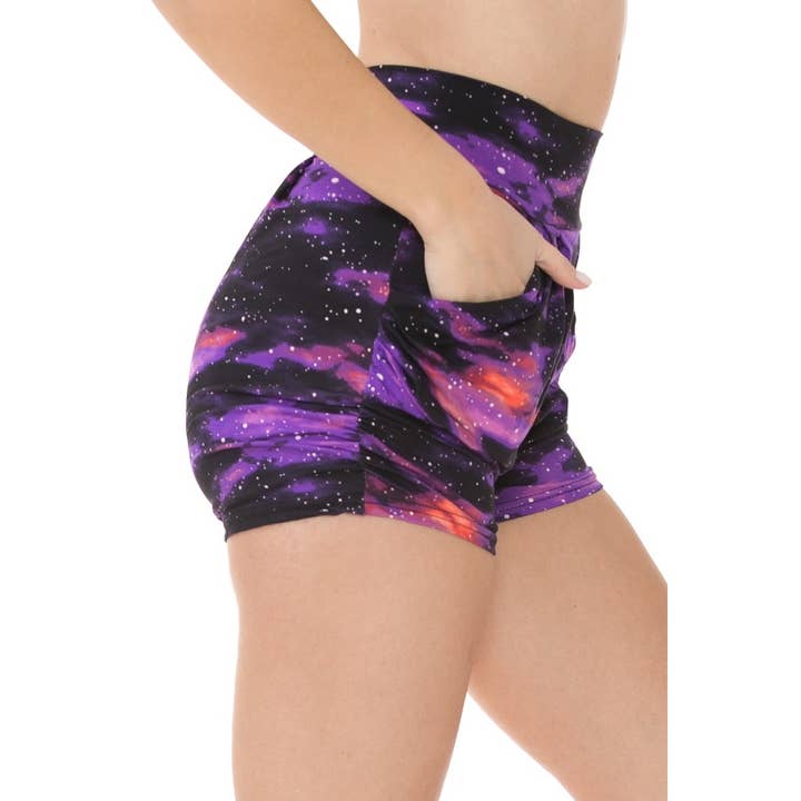 MULTI Buttery Soft High Waist Print Harem Shorts for wholesale on Faire5