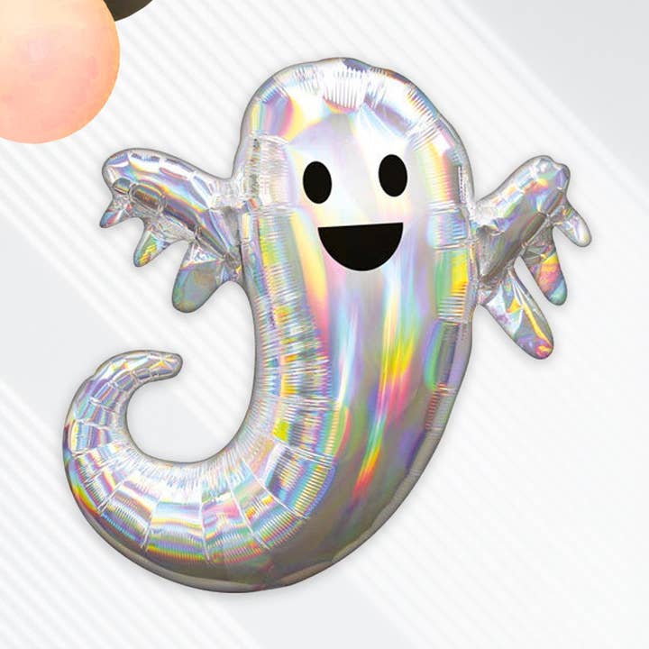 Fantasma olografico gigante (28 pollici) - Palloncino di Halloween per la vendita all'ingrosso da parte di Ellie's Party Supply