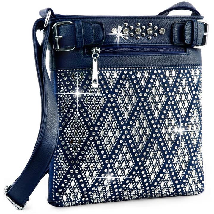 Handbag Express - Vente Sac à bandoulière – femme - Écharpe à bandoulière Diamond Bling15