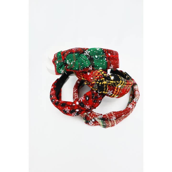MIX COLOR Christmas Theme Knotted Headbands for wholesale on Faire3