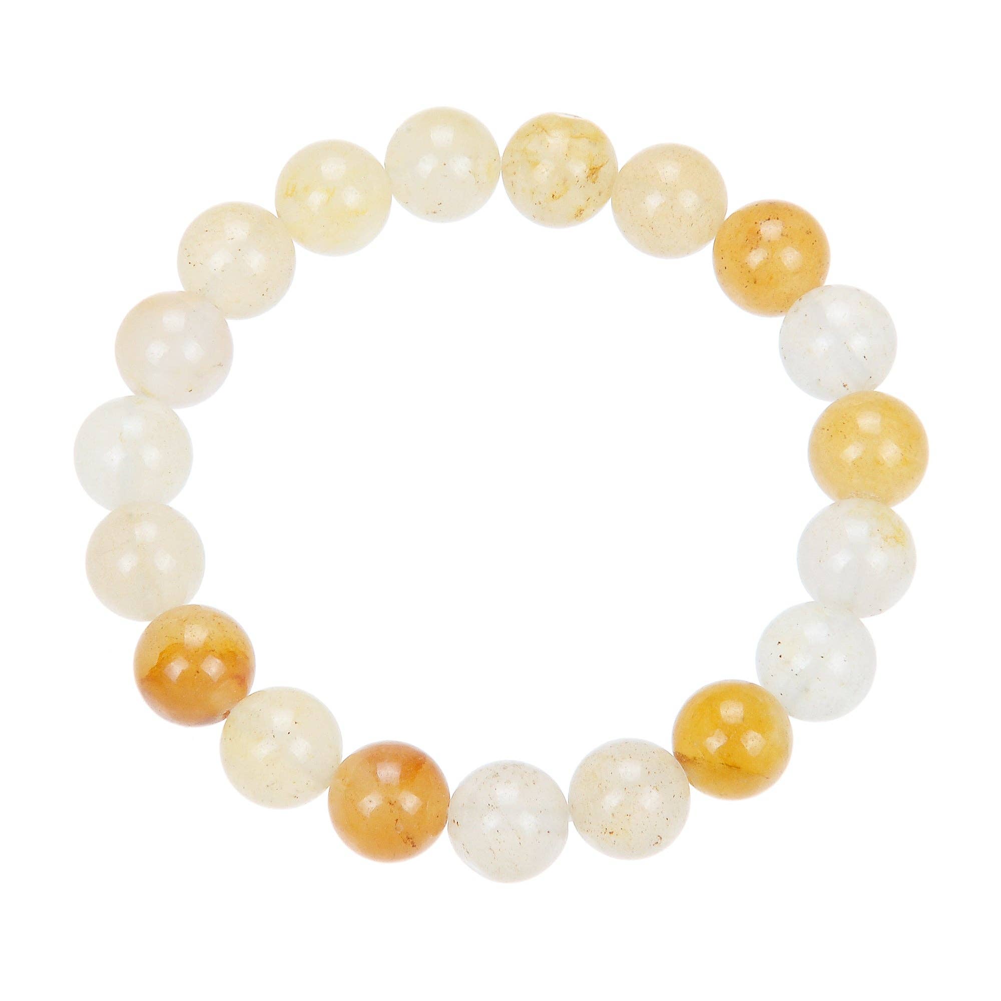 Ole - Wholesale Beaded Bracelet - Golden Jade Stone Stretch Bracelet B1993-4MM6