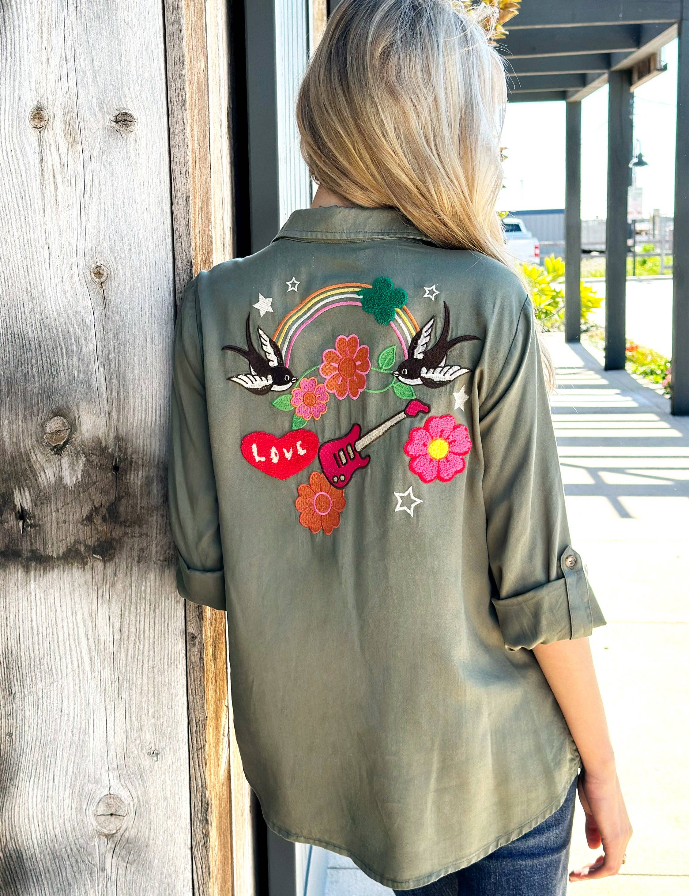 Soft Olive Birds of a Feather for wholesale on Faire1