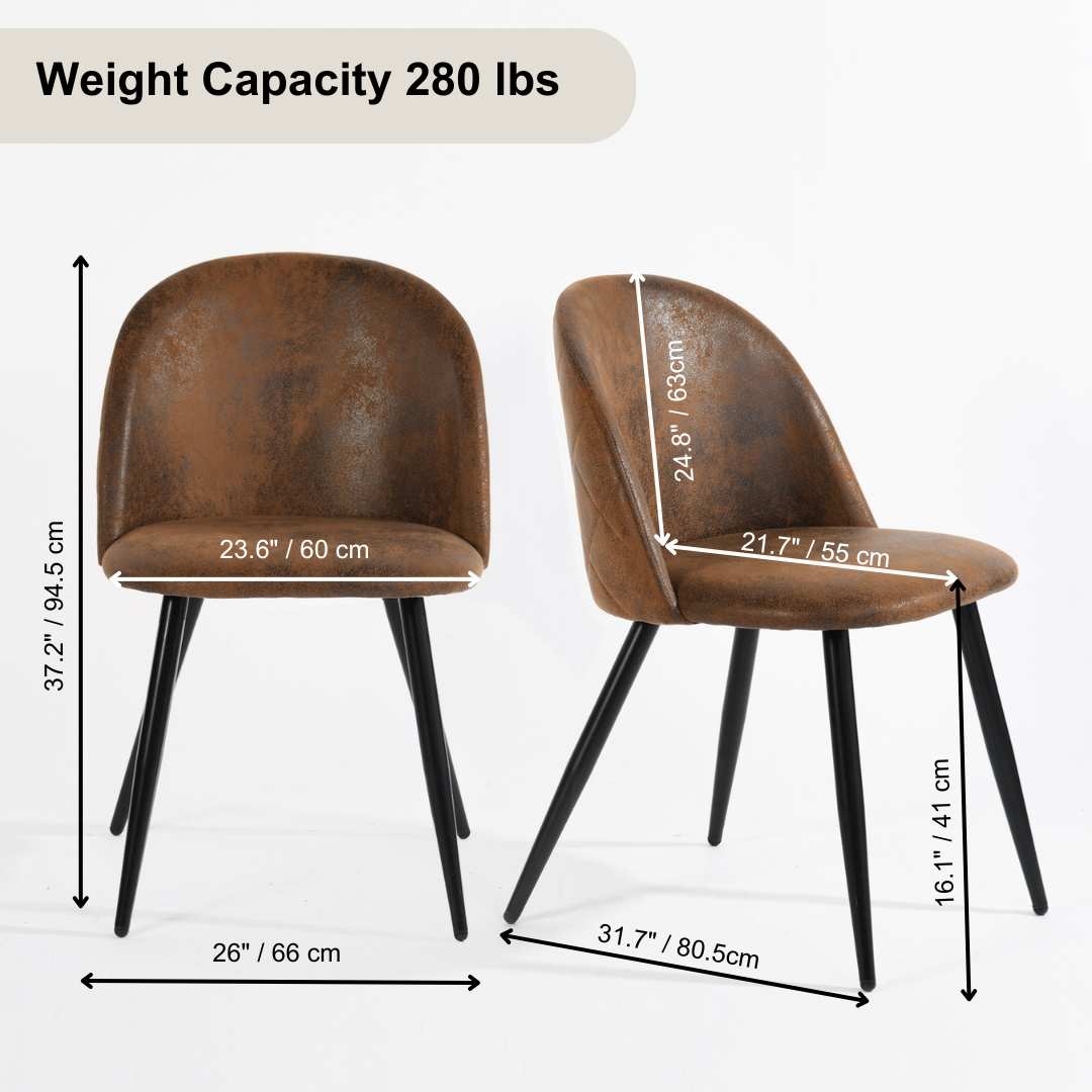 HOMYCASA DESIGN INC - Wholesale Chair - Modern Brown Upholstered Dining Chairs2