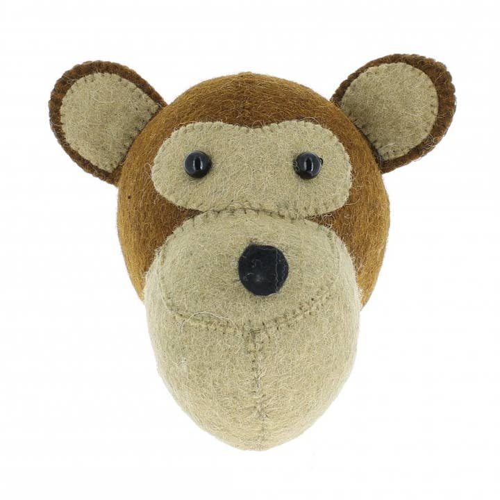 Mini Monkey Head - Kids Room Décor for wholesale by Fiona Walker England