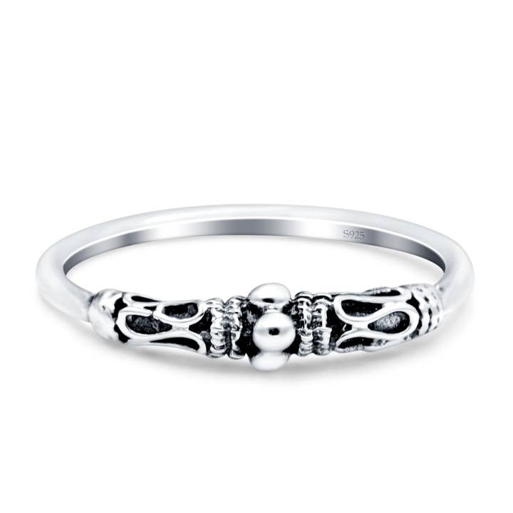 Bali Style Oxidized Band Thumb Ring (4mm) for wholesale by Blue Apple Imports