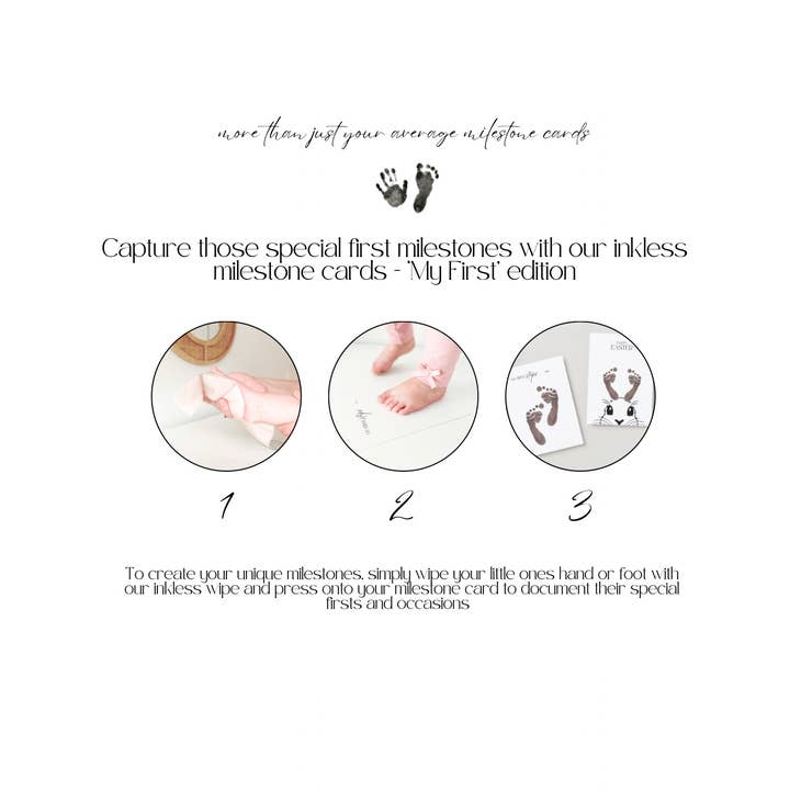 Little Lullaby - Wholesale Milestone Art/Keepsake - Kids & Baby - ‘My First’ edition - Inkless Milestone Cards5