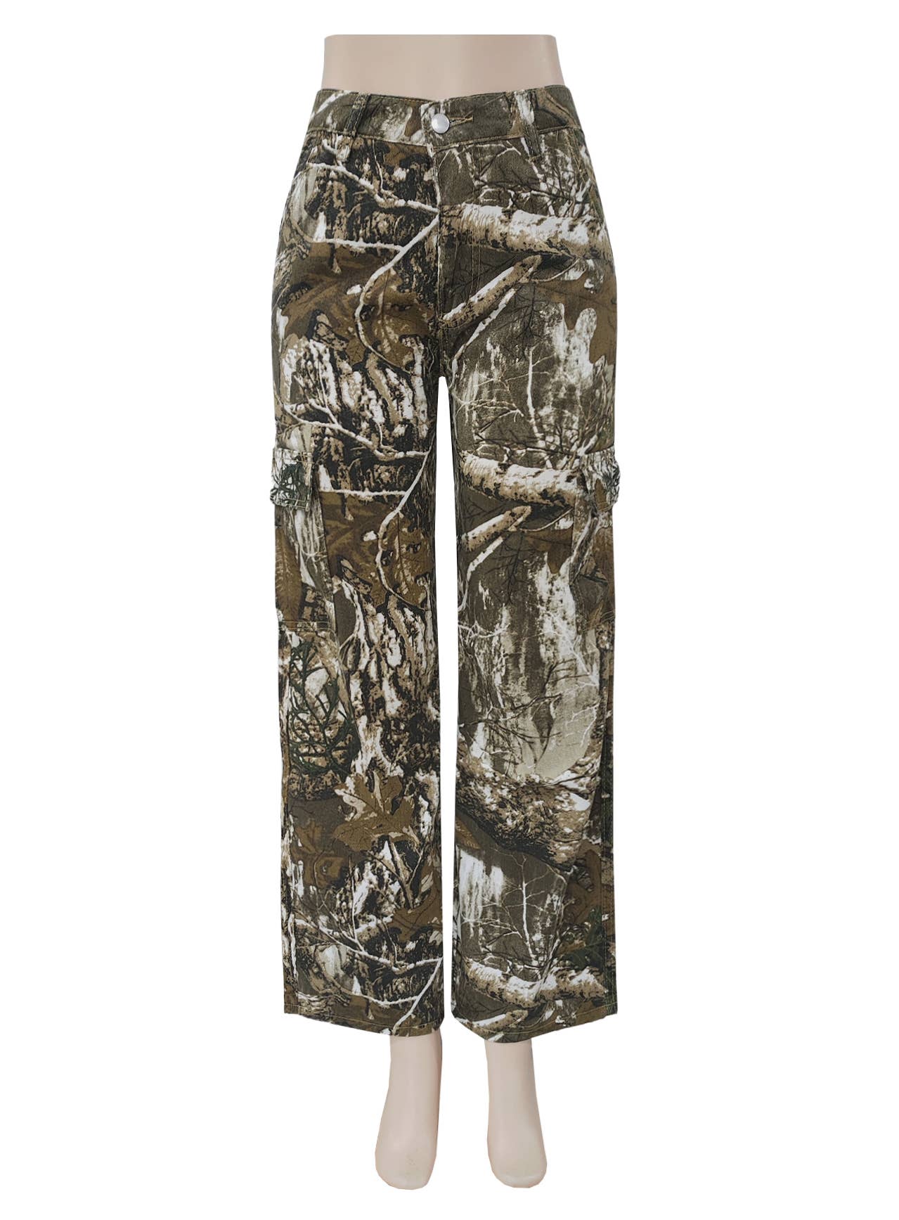 Camouflage Plant Print Straight Leg Pants for wholesale on Faire0