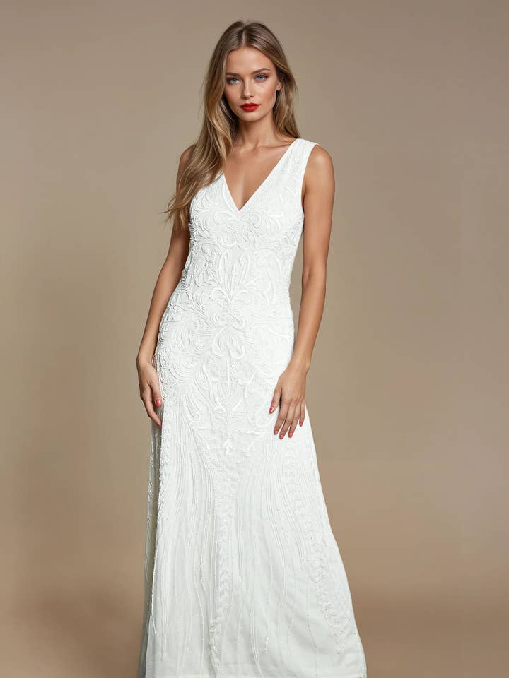 Anna Embellished 1920s Wedding Dress for wholesale by Jywal London®