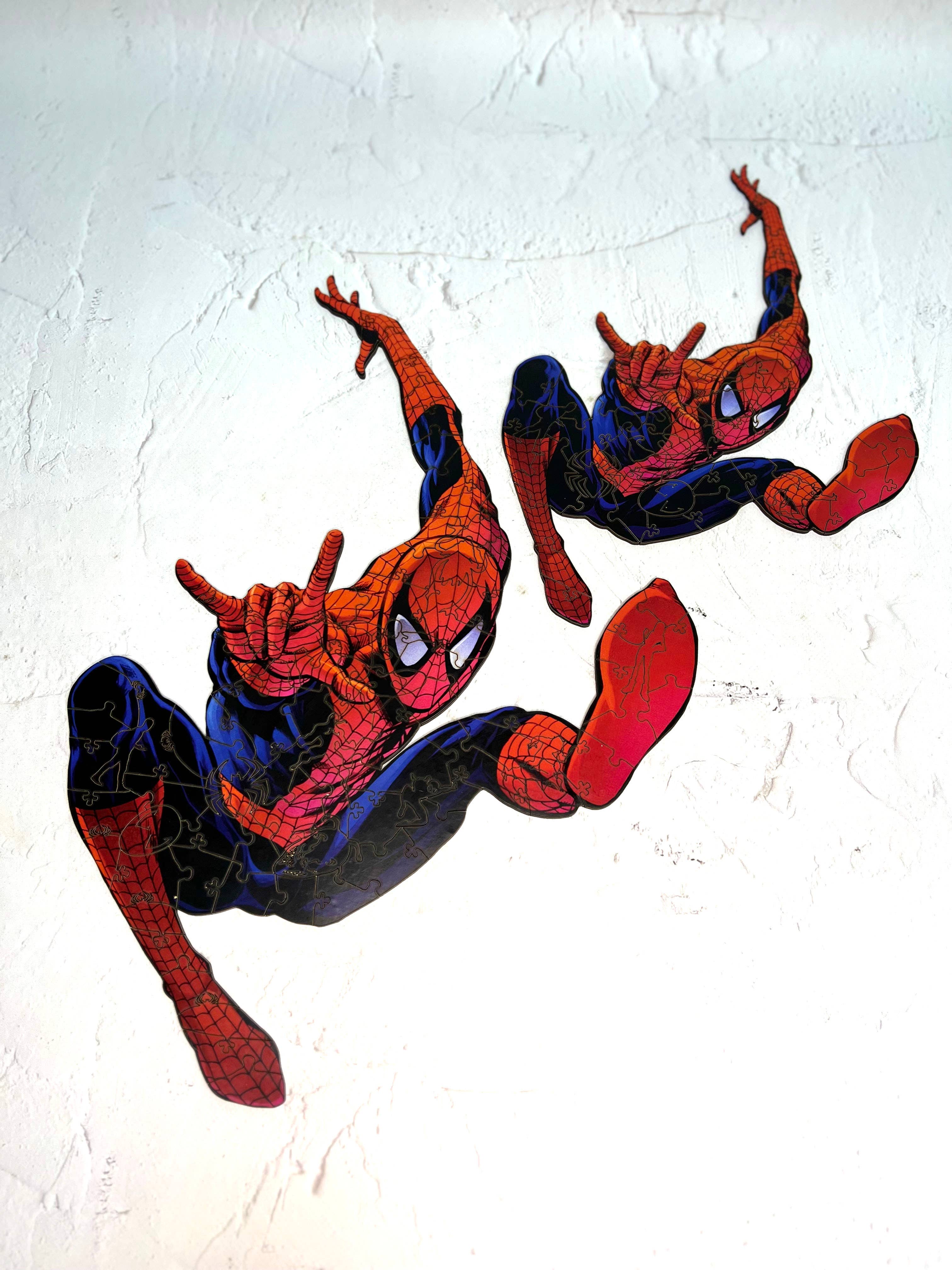 Max Woody™ – Engroshandel Puslespil - Børn – Træ puslespil Unikke figurer Spider Man L Størrelse12