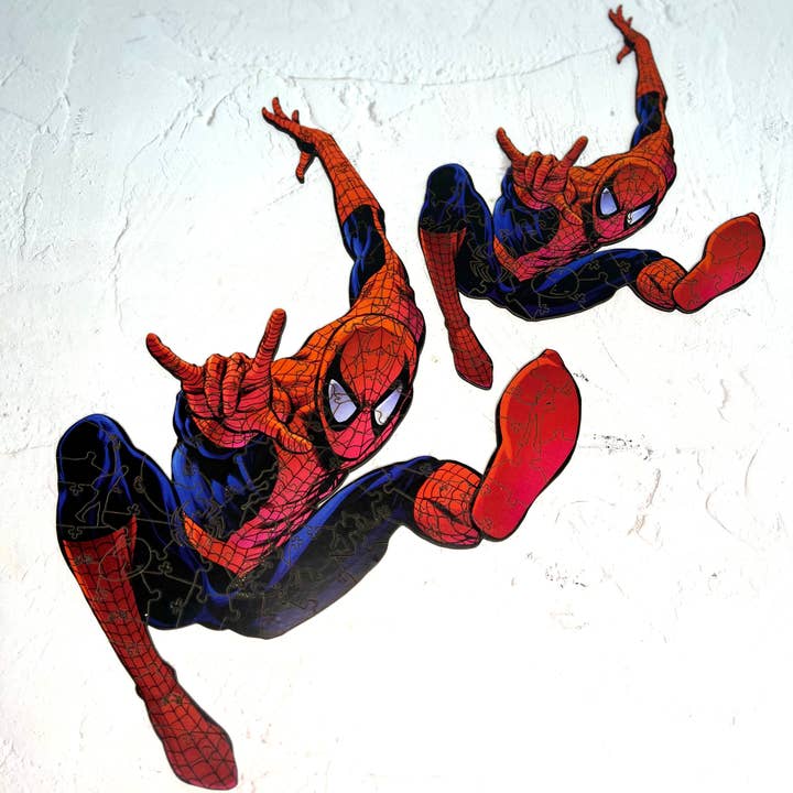 Max Woody™ – Engroshandel Puslespil - Børn – Træ puslespil Unikke figurer Spider Man L Størrelse12