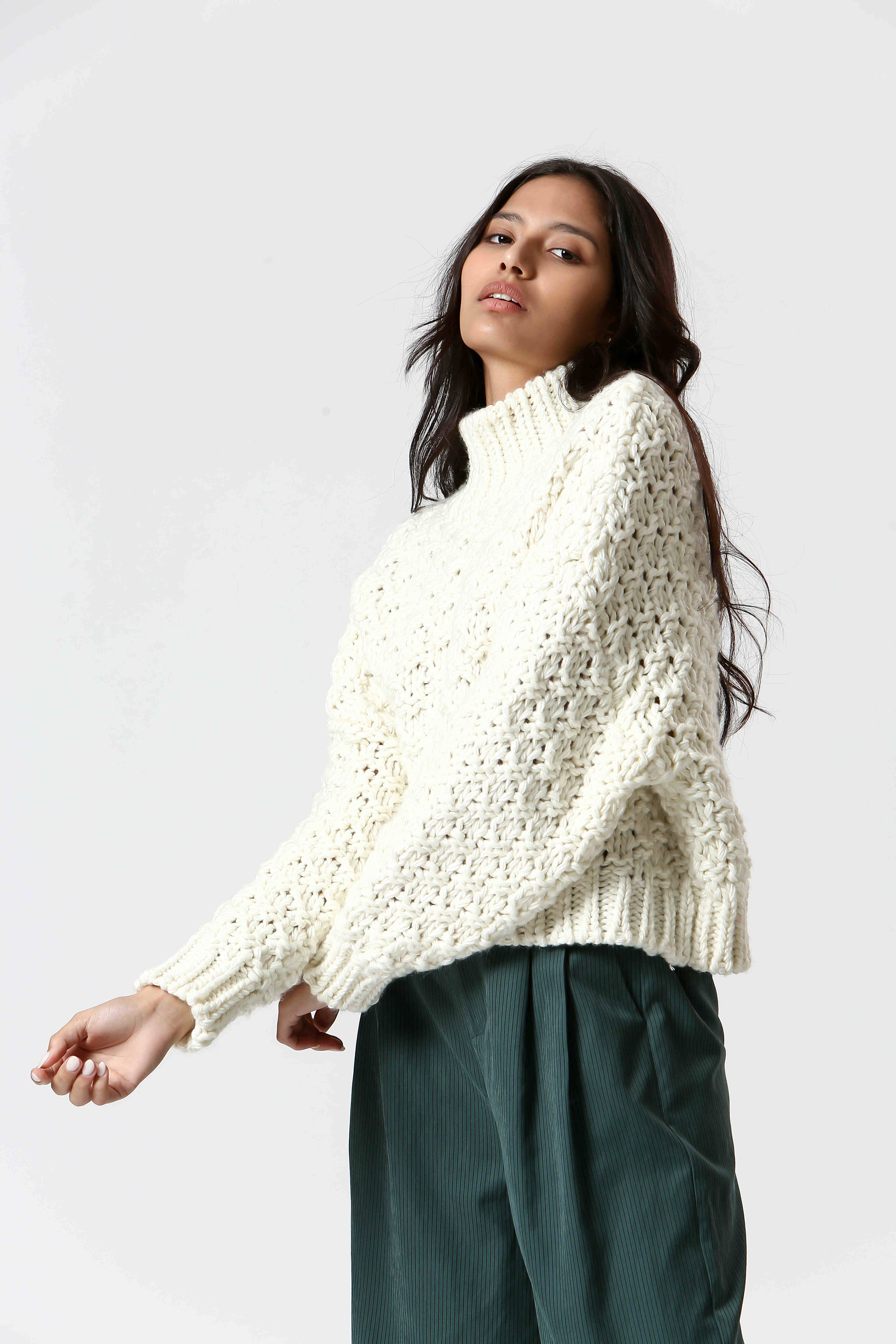 The Korner - USA - Venta al por mayor Jersey de punto - Mujer - T24203346 - Jersey de punto con cuello alto para mujer2