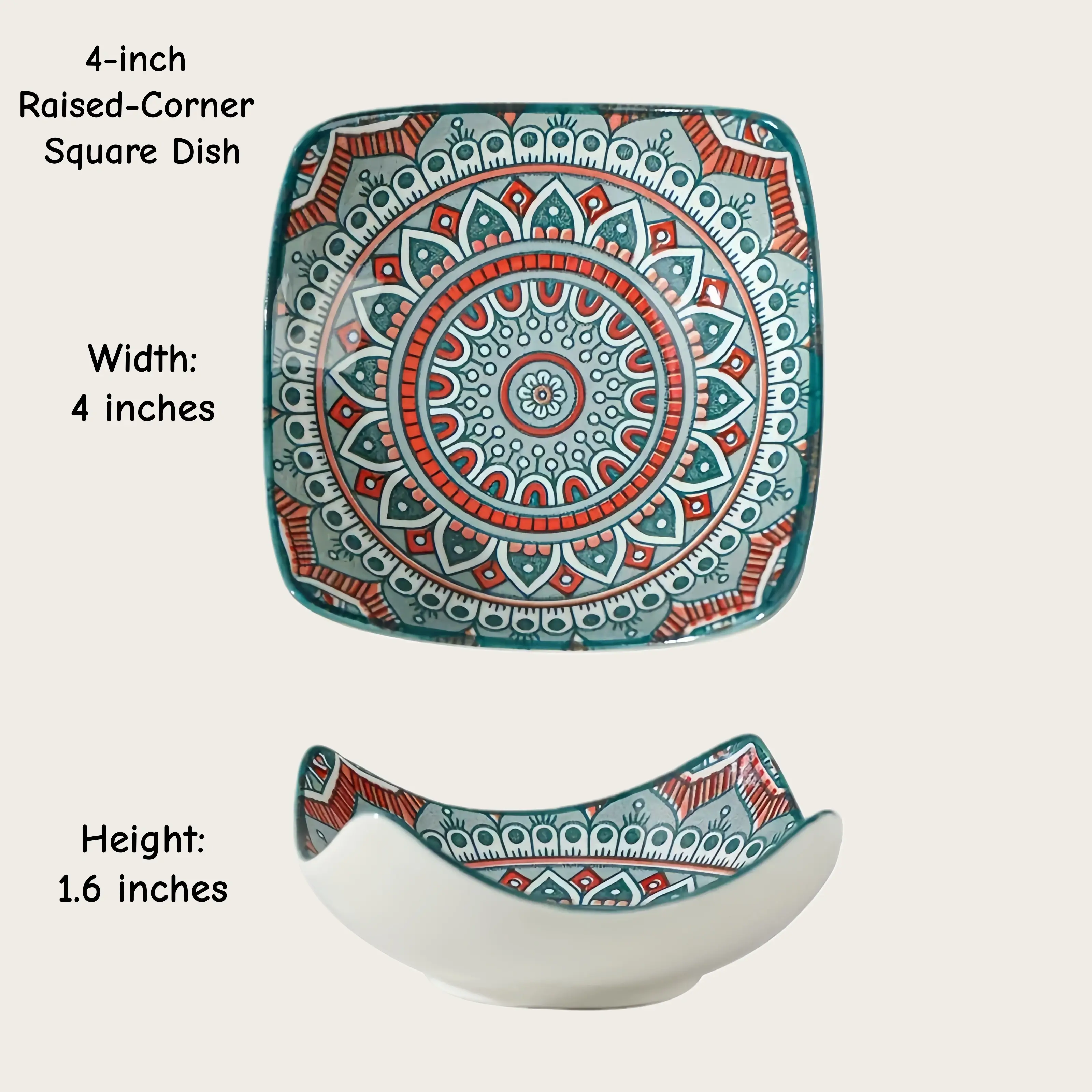 Otterware - Vente Bols à condiments/sauces - Plats à trempette en céramique style marocain (6 styles)21