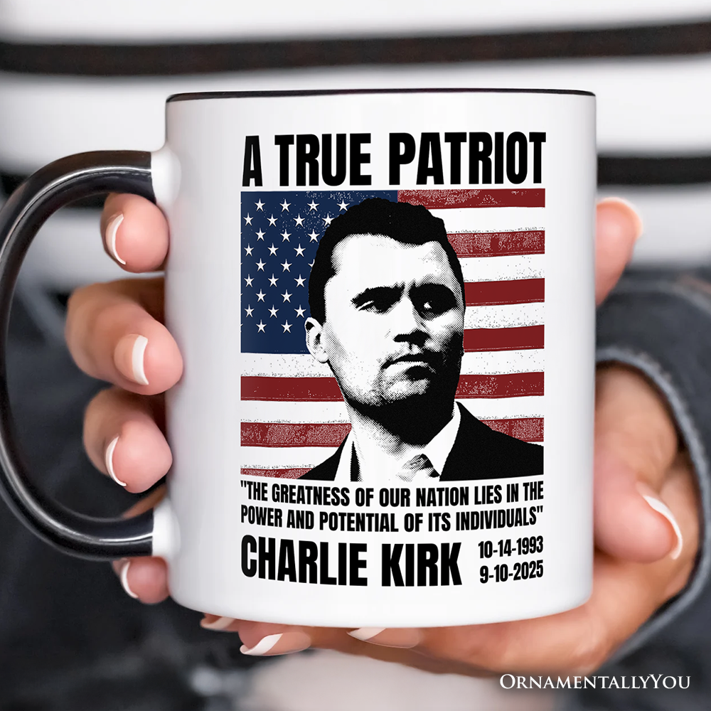 OrnamentallyYou – Großhandel Kaffeebecher – Eine Tasse für einen wahren amerikanischen Patrioten, Geschenk mit Zitat von Charlie Kirk4