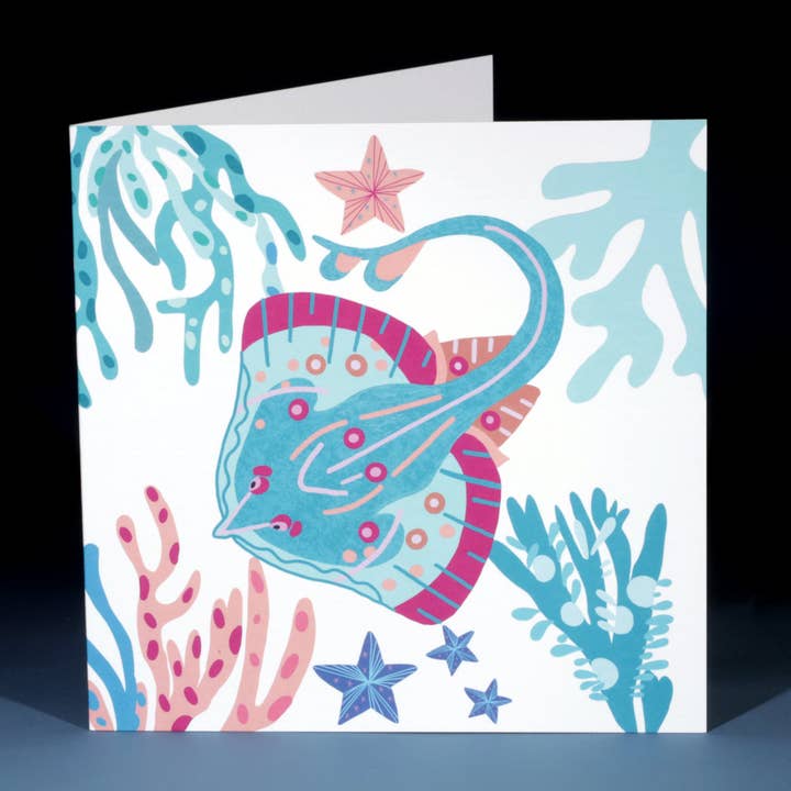Skate Greetings Card for wholesale by Cream Cornwall