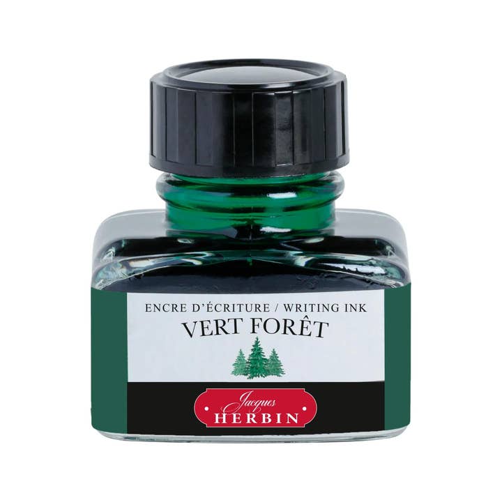 Jacques Herbin La Perle des Encres Writing Ink 30 mL Vert Foret (Forest Green) for wholesale by Carte Blanche