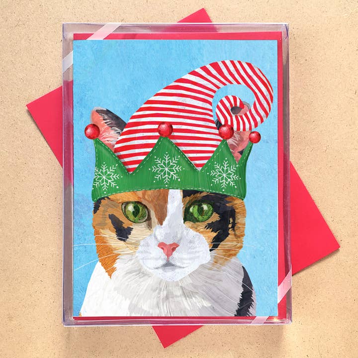 Cat In Hat Boxed Holiday Cards for wholesale by Allport Editions