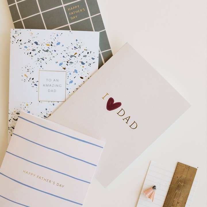 Ramona & Ruth - Vendita all'ingrosso Biglietti per la Festa del Papà - Biglietto Dad Heart Cream1