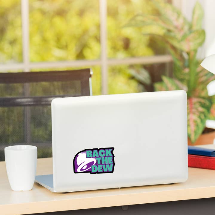 Frog Mustard Stickers - Wholesale Sticker - Back the Dew (Baja Blast) - Die Cut3