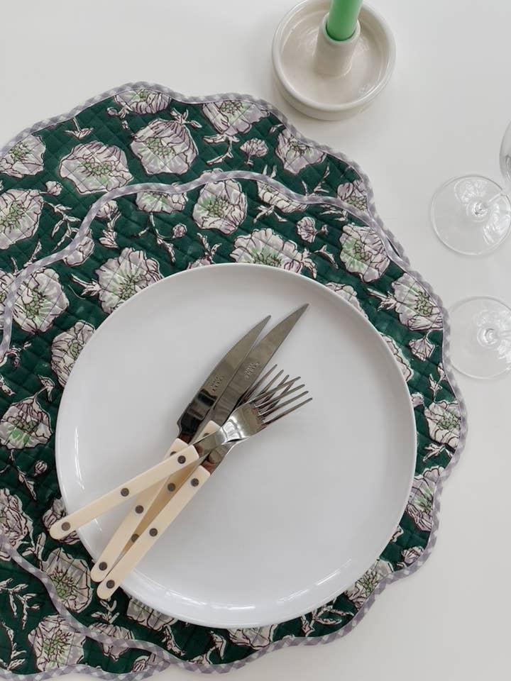 Tovagliette smerlate floreali per la vendita all'ingrosso da parte di Sarah Spiegel