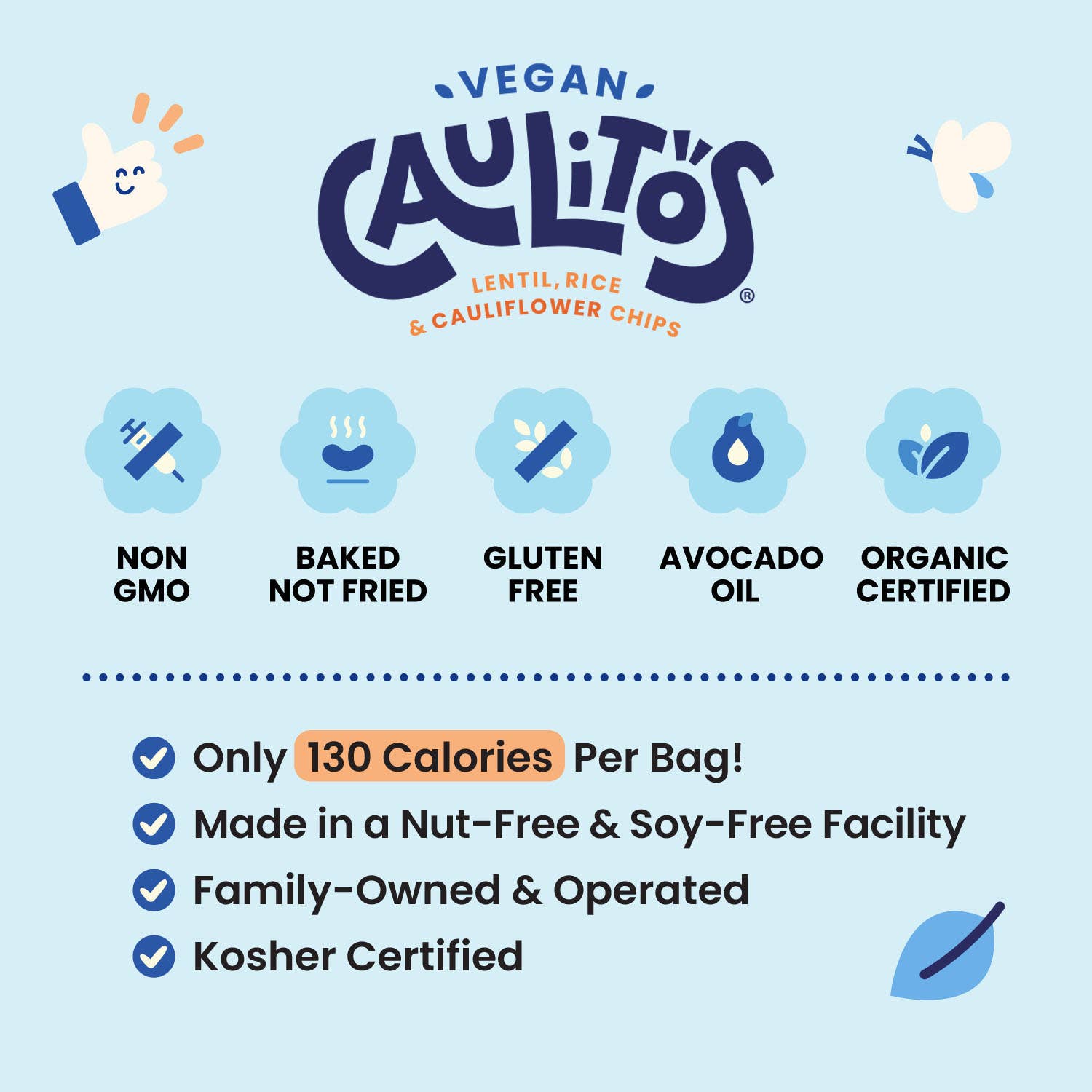 CauliPuffs - Wholesale Chips - Caulitos Sea Salt: 18-pack Large 5.5oz Bags5