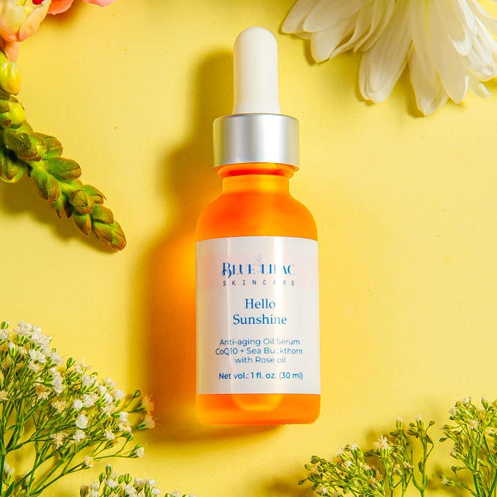 Blue Lilac Skincare - Wholesale Facial Oil - HELLO SUNSHINE, ANTI-AGING OIL SERUM 1 FL. OZ. (30ML)1