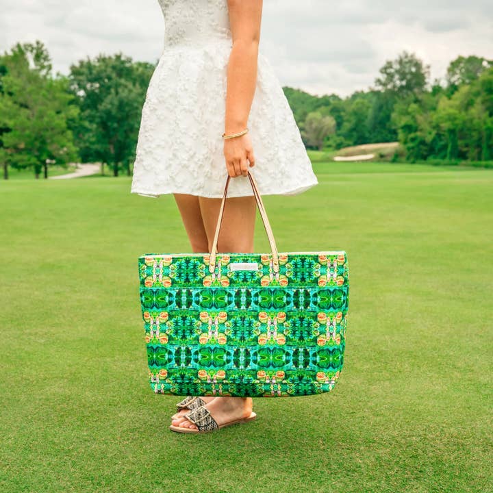 Red Hair Girl, Tea Party Original Canvas Tote for wholesale by EVELYN & KATE