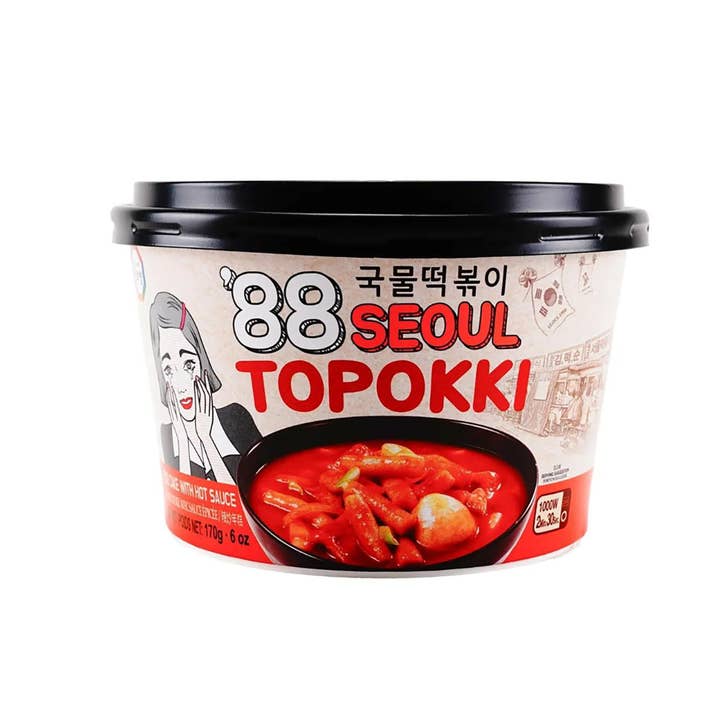 K Moitves - Wholesale Pasta - Surasang 88 Seoul Topokki Rice Cake Cup-170g (Pack of 6)