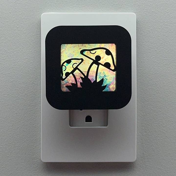 Mushrooms in Grass Night Light | Swappable Cover for wholesale by Swaplights Night Lights