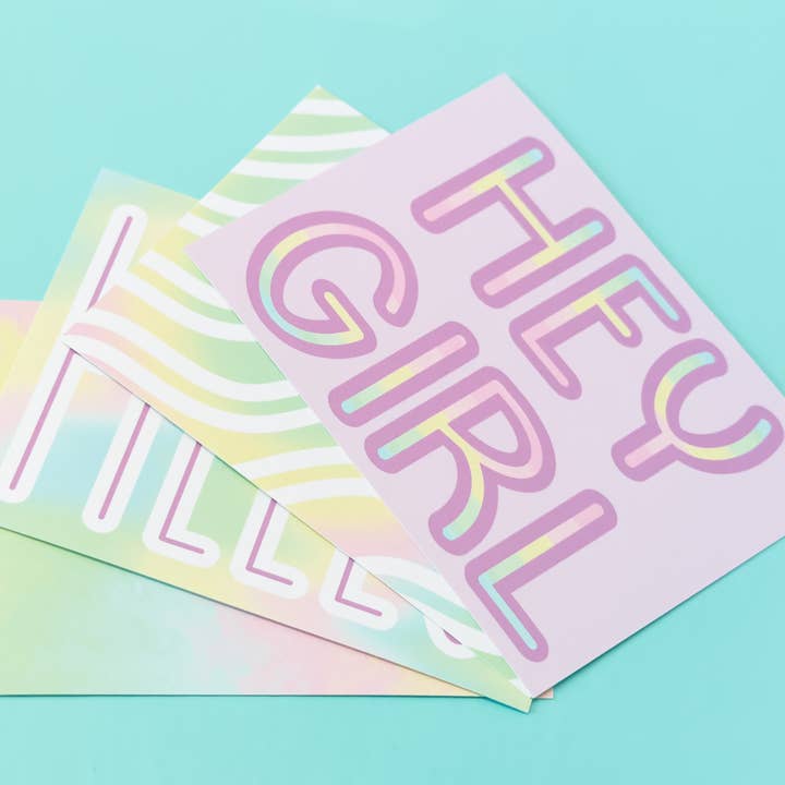 Tie Dye Postcard Set of 4 for wholesale by Notelette Press