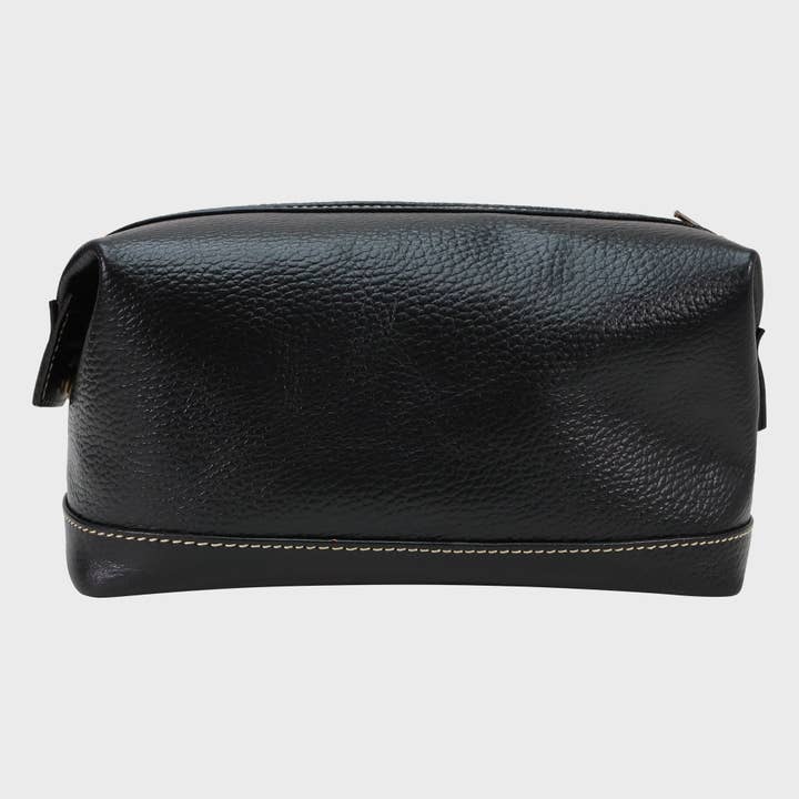 Sophos – wholesale Toiletry bag – men's – Attire Leather Stitched Washbag5